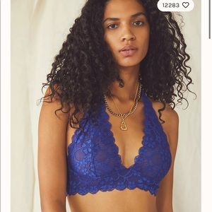 🎉VEUC- Gallon Lace Halter Bra By Free People in Mustard